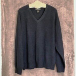 EUC 100% Cashmere Alexander Julian Colors Navy Blue Sweater